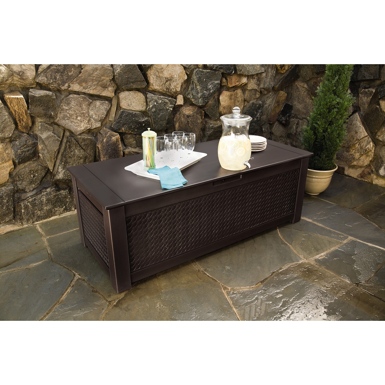 Rubbermaid patio chic storage deck box 1837304 new arrivals