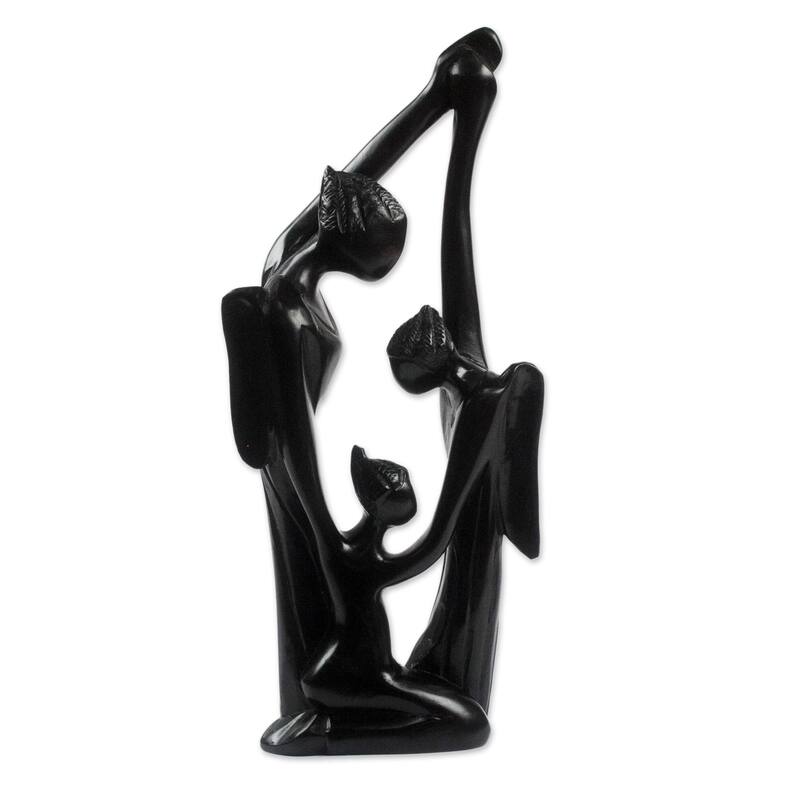Novica Handmade Savior Angels Wood Sculpture