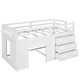 preview thumbnail 3 of 25, Twin Size Loft Bed with Cabinets, Shelves, and Storage Space