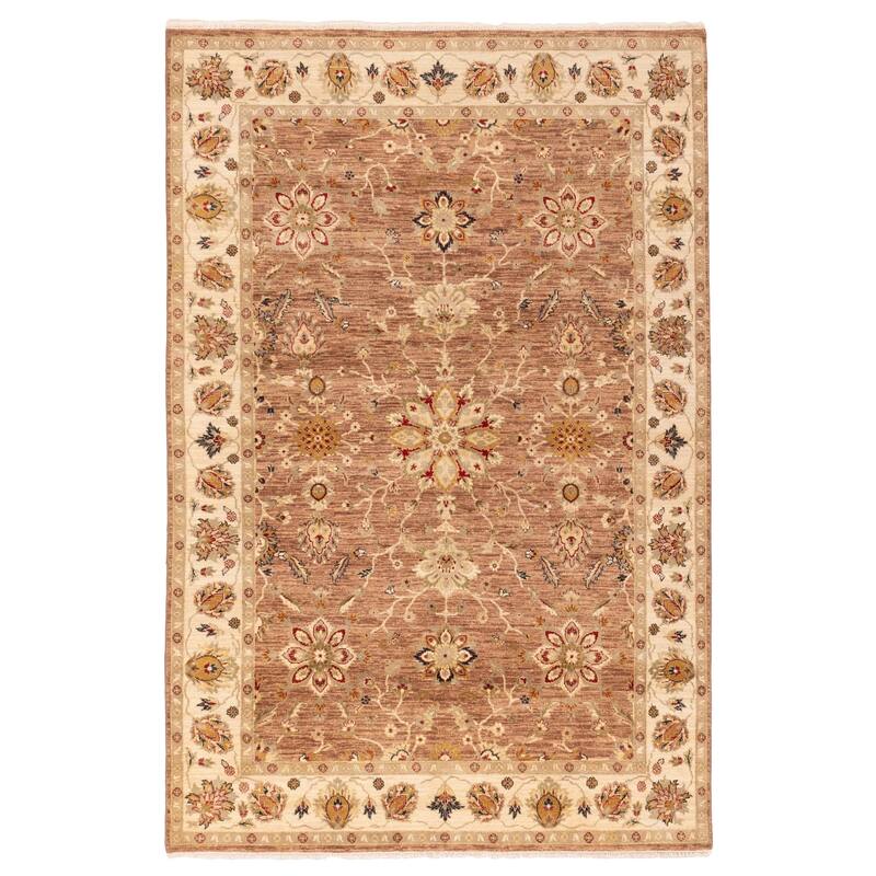 ECARPETGALLERY Hand-knotted Jamshidpour Brown Wool Rug - 5'6 x 8'1