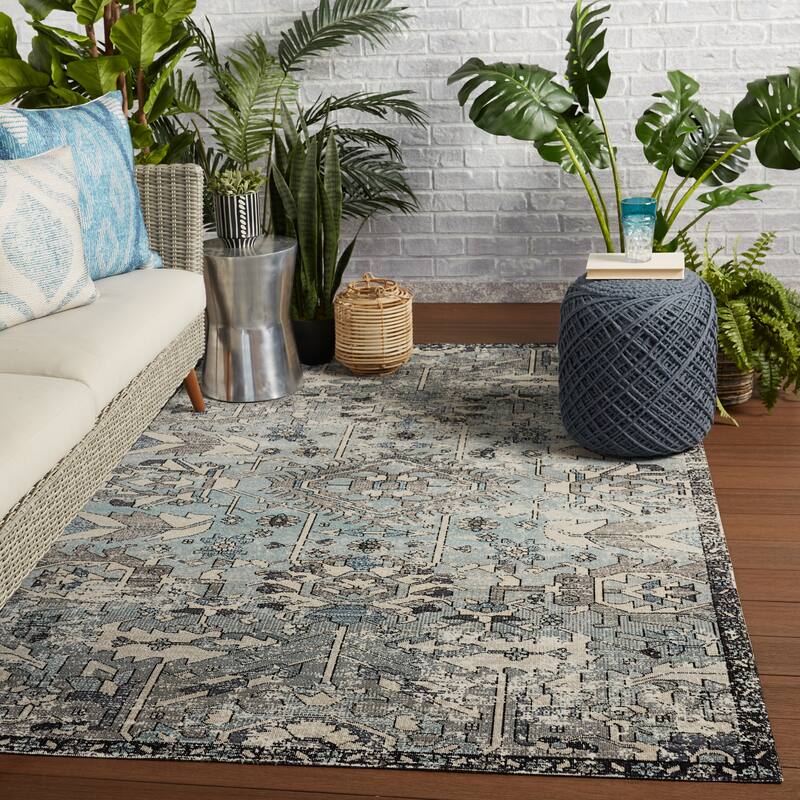 Zandra Indoor/ Outdoor Medallion Area Rug