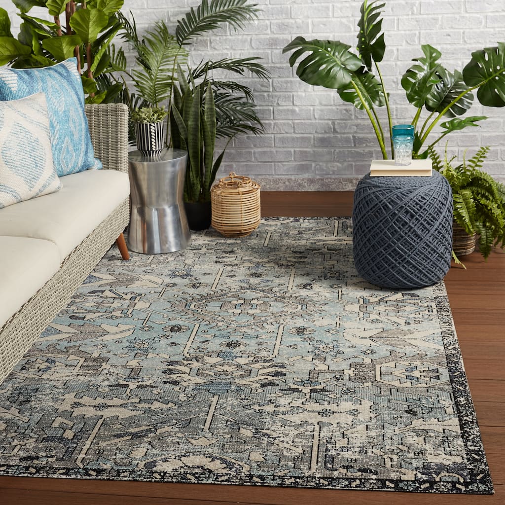 Zandra Indoor/ Outdoor Medallion Area Rug