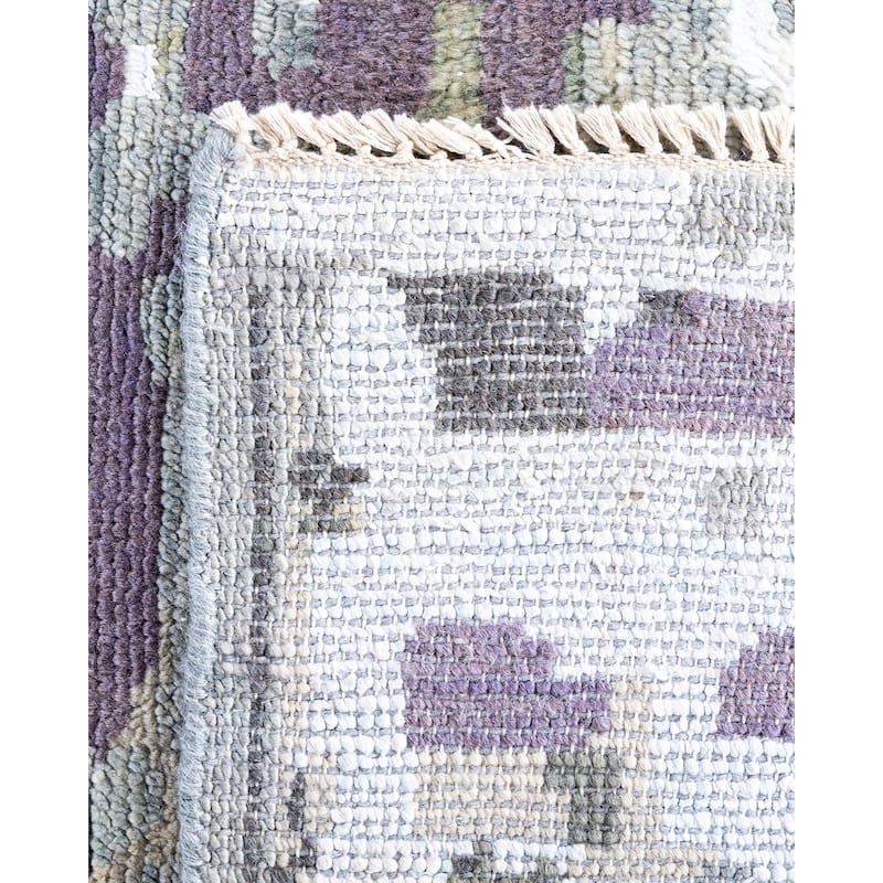 Modern One-of-a-Kind Handmade Area Rug - Gray, 7' 10" x 10' 3" - 7' 10" x 10' 3"