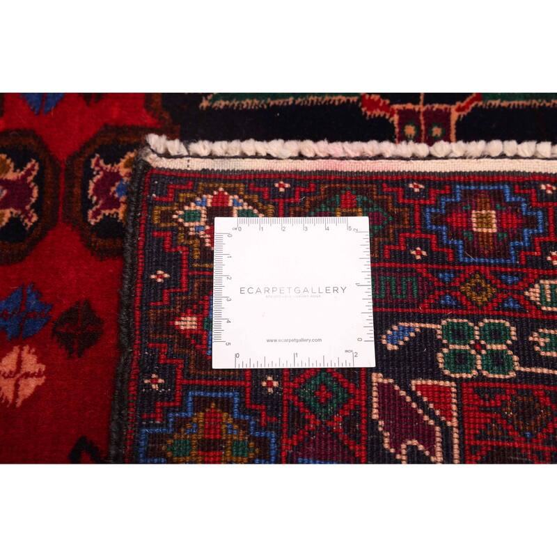 ECARPETGALLERY Hand-knotted Teimani Red Wool Rug - 4'2 x 6'4