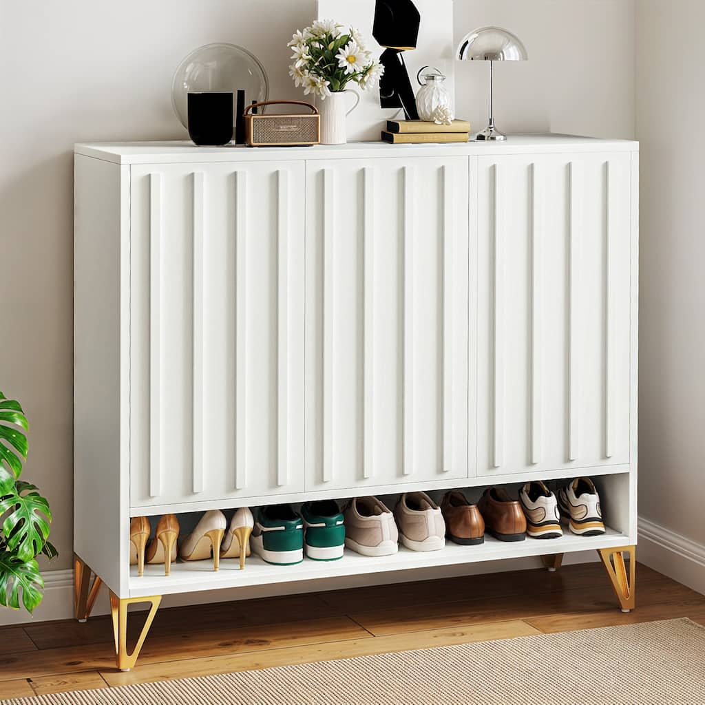 Moasis 5-Tier Shoe Storage Steel Shoe Cabinet with 3 Doors
