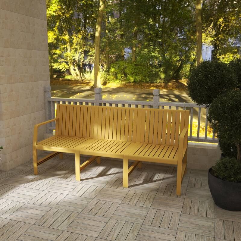 BNK 72 Inch Three-Seater Waterproof Polypropylene Chair, Indoor/Outdoor Use