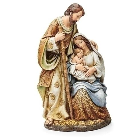 9.5" Gold and White Holy Family Jewel Tone Christmas Tabletop Figurine