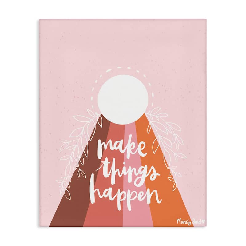Stupell Minimal Make Things Happen Canvas Wall Art Design By Mandy Ford Art + Illustration - 36 x 48