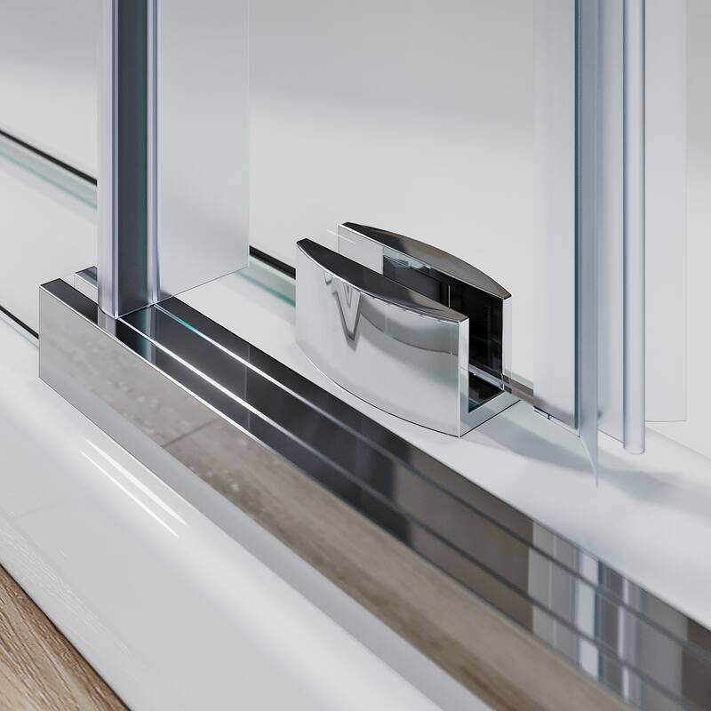ELEGANT 60 x 72 Frameless Sliding Shower Door Stainless Steel