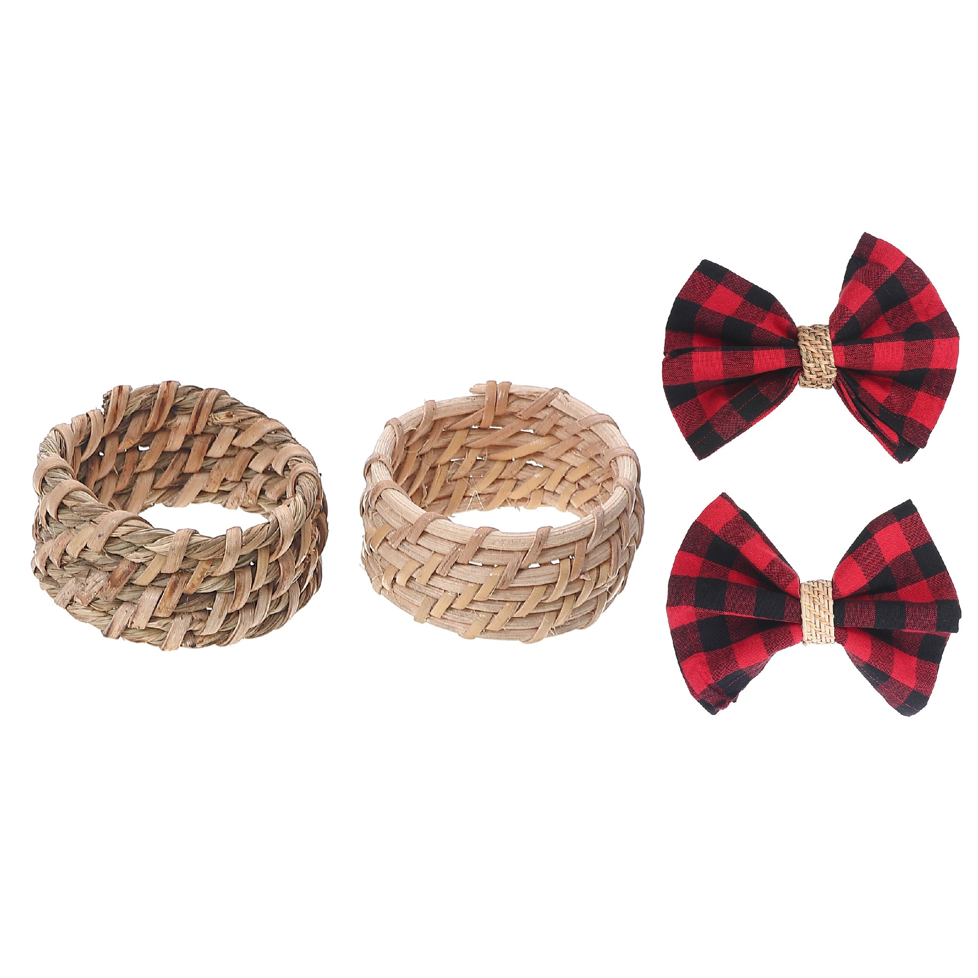 Brown Jute Napkin Ring - Set of 6