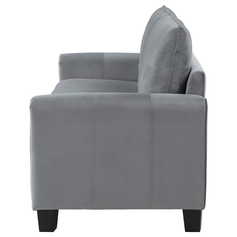 Davis Contemporary Upholstered Rolled Arm Sofa Grey