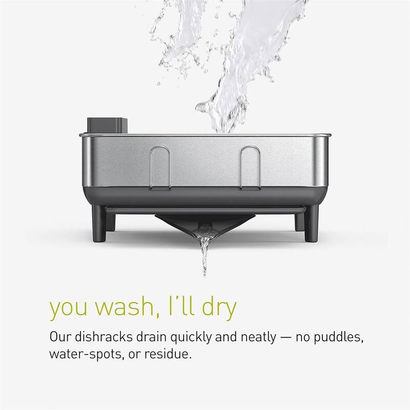 Compact Dish Drying Rack with Swivel Spout
