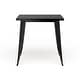 preview thumbnail 15 of 28, 31.5-inch Square Metal Indoor/Outdoor Cafe Table