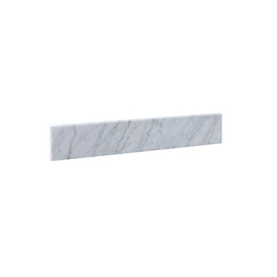 Vanityfair 21 in. White Carrara Marble Sidesplash For Vanity Sink Top