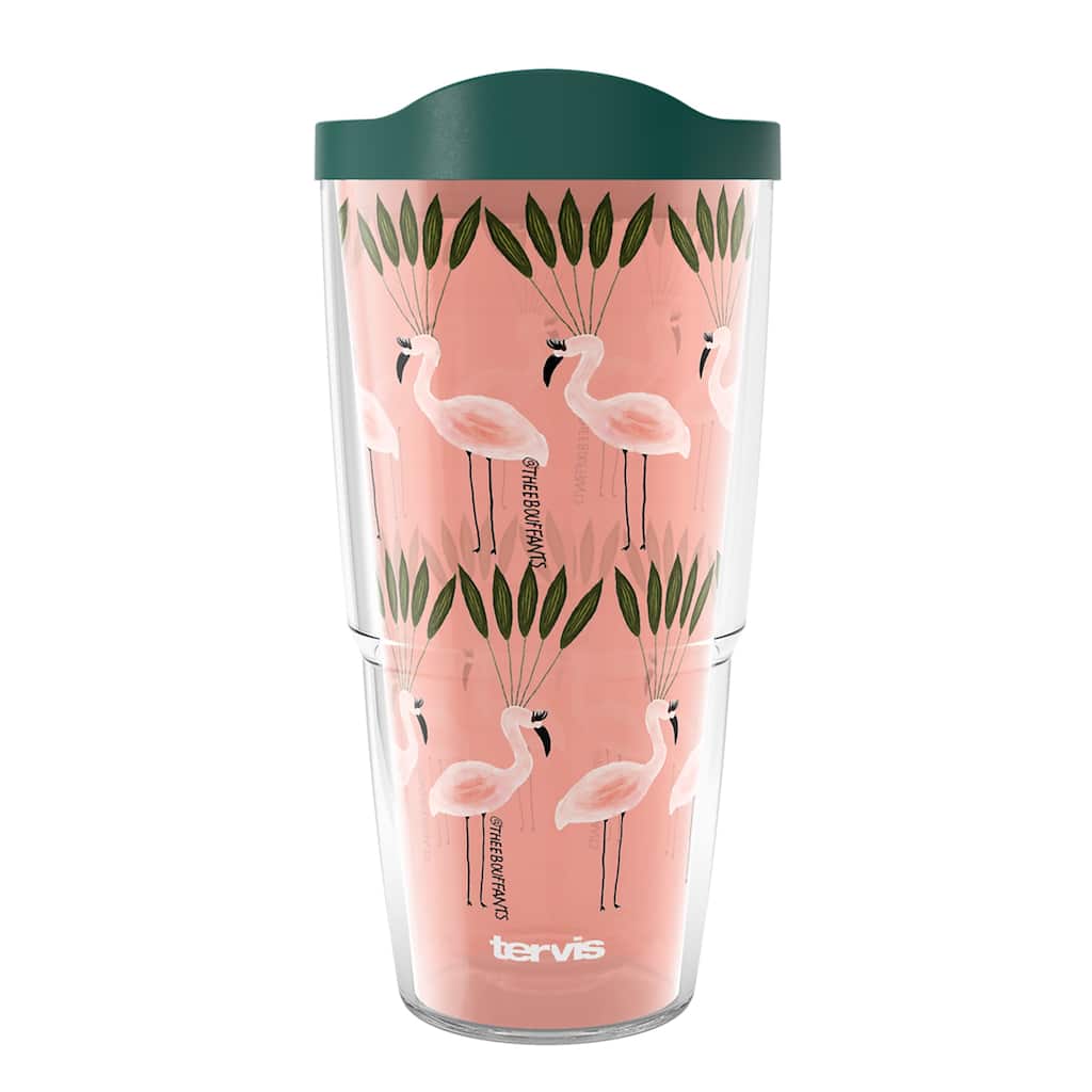 Tervis Bouffants and Broken Hearts Flocking Beautiful Made in USA Double Walled Insulated Tumbler Travel 24oz, Classic