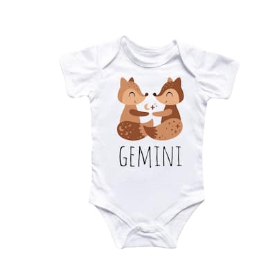 Gemini Zodiac- Baby Boy Girl Clothes Infant Bodysuit Funny Cute Newborn 4