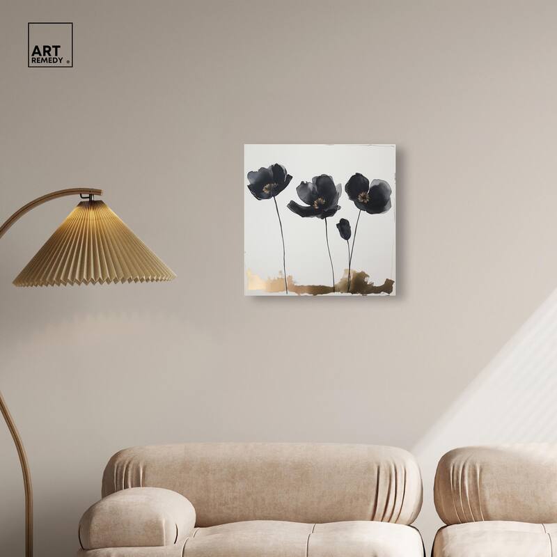 Nocturnal Flowers I Canvas by Art Remedy, Gallery Wrapped