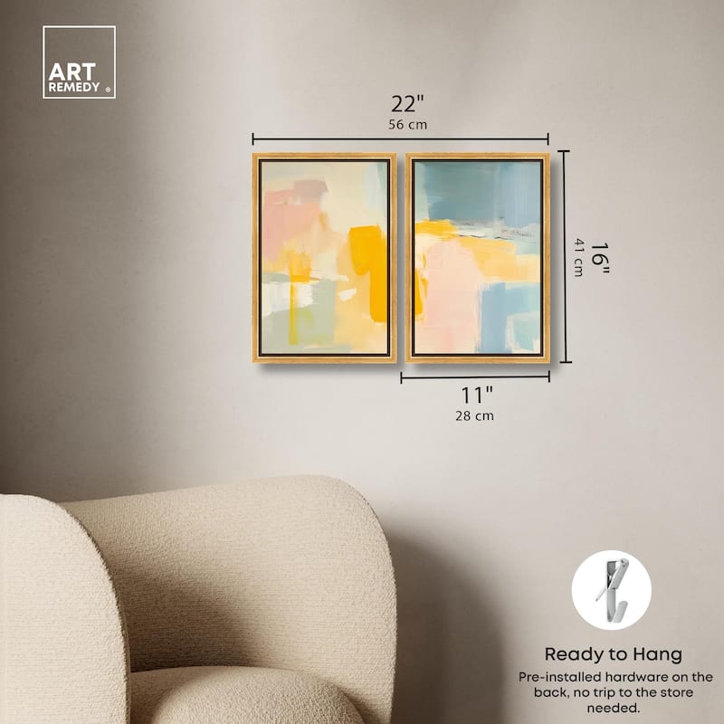 Ocean of Suns II Canvas Set of 2 by Art Remedy