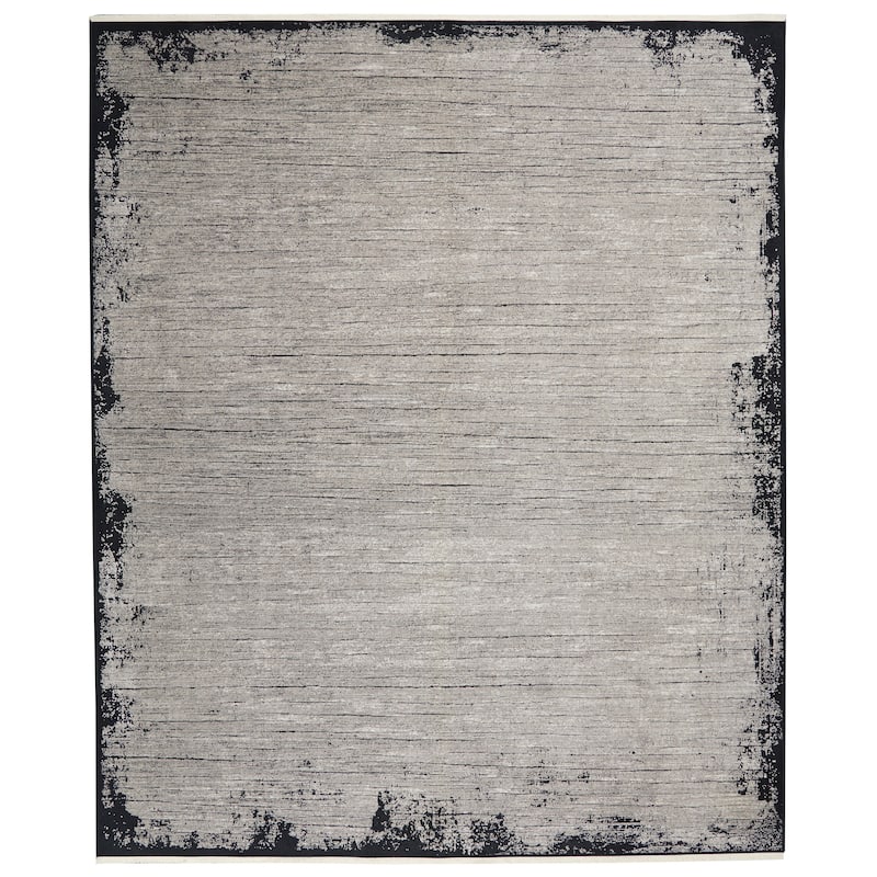 Calvin Klein Balian Bordered Grey/Black Area Rug