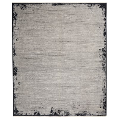 Calvin Klein Balian Bordered Grey/Black Area Rug