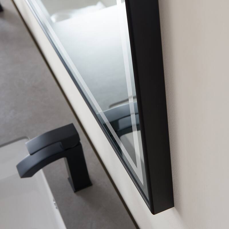 60" Rectangular LED Lighted Accent Bathroom/Vanity Wall Mirror - 60