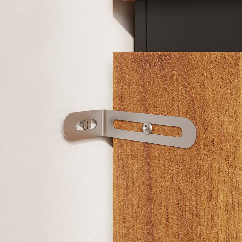 Modern Wave-Front 4-Drawer Dresser with Acrylic Panels, Wood Grain & Black Storage Cabinet Chest Cabinet