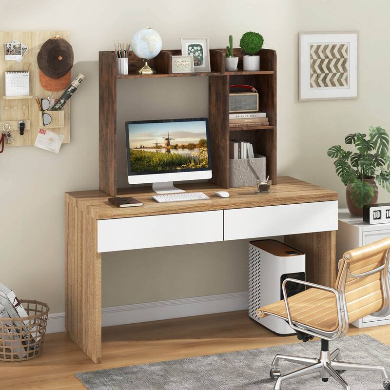 Costway Desk Bookshelf Desktop Storage Organizer Display Shelf Rack
