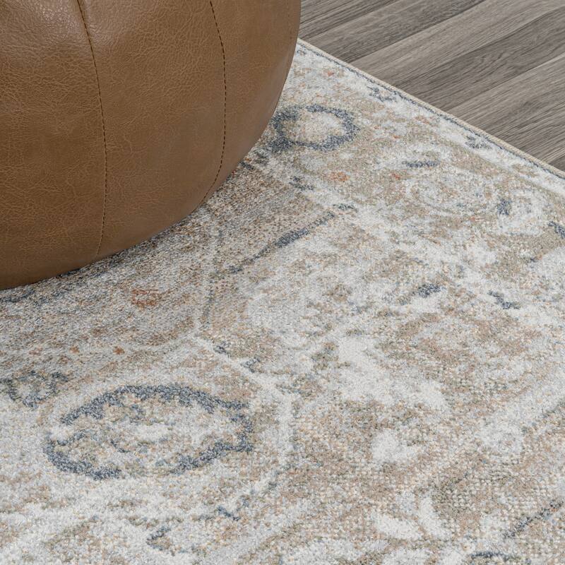 JONATHAN Y Shaemus Global Medallion Low-Pile Machine-Washable Area Rug