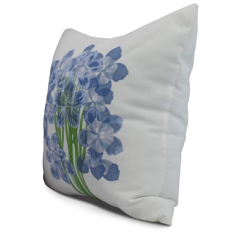 18 x 18 Inch Florpalida Floral Print Outdoor Pillow