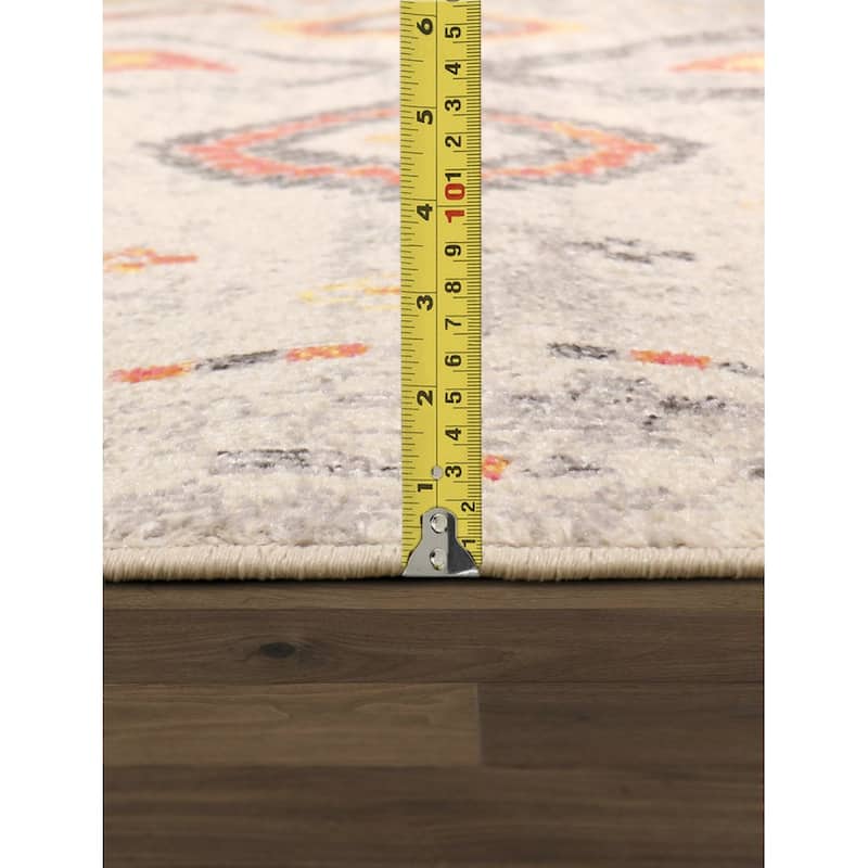 Pasargad Home Turkish Aldora Design Geometric Beige Area Rug