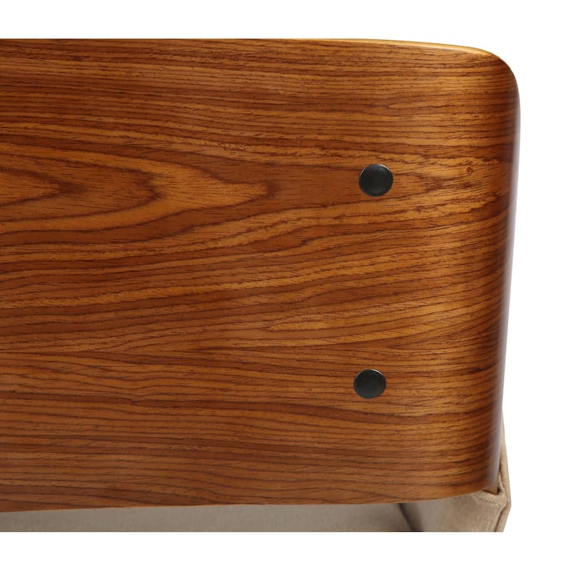 Armen Living Panda Walnut Wood Mid-Century Dining Chair