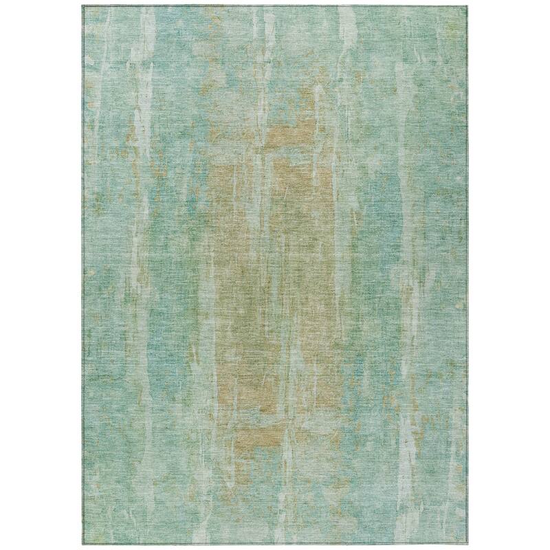 Machine Washable Indoor/ Outdoor Vintage Ombre Chantille Rug
