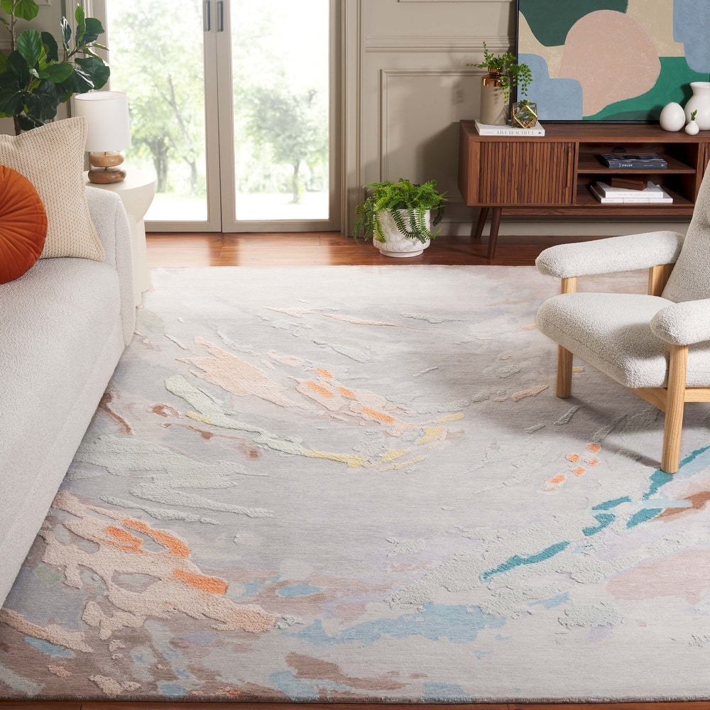 SAFAVIEH Couture Hand-Knotted Saint Tropez Mitsuyo Modern Wool Rug