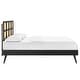 Sidney Cane and Wood King Platform Bed With Splayed Legs - On Sale ...
