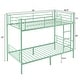 preview thumbnail 13 of 23, Iron Bed Bunk Bed with Ladder for Kids Twin Size White
