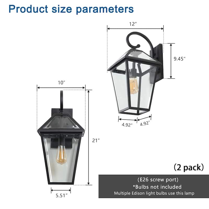 Modern Outdoor Waterproof Wall Lamp(2pack)