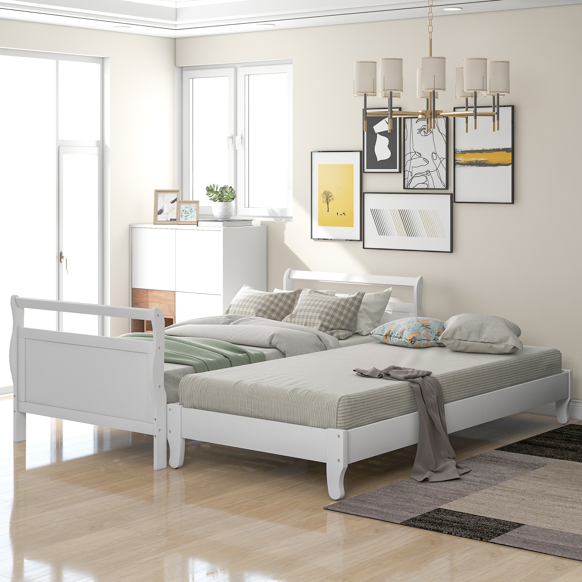 Stacking twin store bed frames