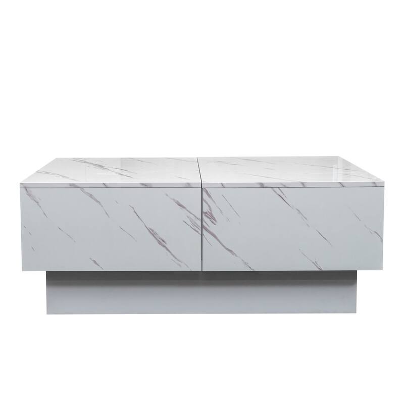 GDF Studio - Belle Modern Coffee Table with Sliding Tabletop and Hidden Storage Compartment