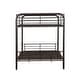 preview thumbnail 6 of 6, Full over Full Bunk Bed, Made of Metal, Combined or Separated, Brown
