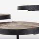 preview thumbnail 5 of 14, Lorenz Light Brown Wood w/Black Metal Base Round Decorative Display Stands (Set of 3)