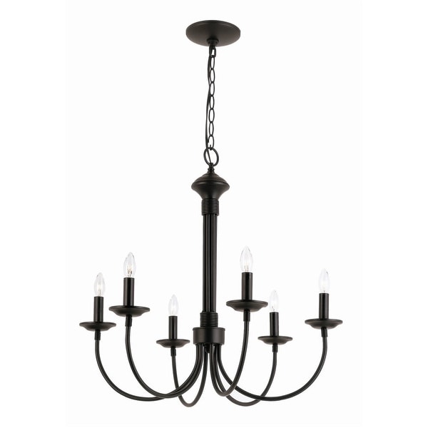 Trans Globe Lighting 9016 Traditional Six Light Up Lighting Chandelier from the New Century Collection