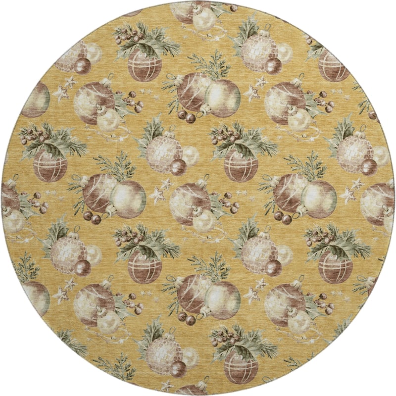 Premium Washable Super Soft Holiday Ornament Mayfield Rug