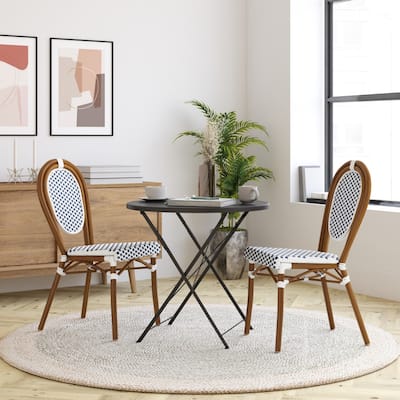 Stacking Bistro Chairs with Metal Frames