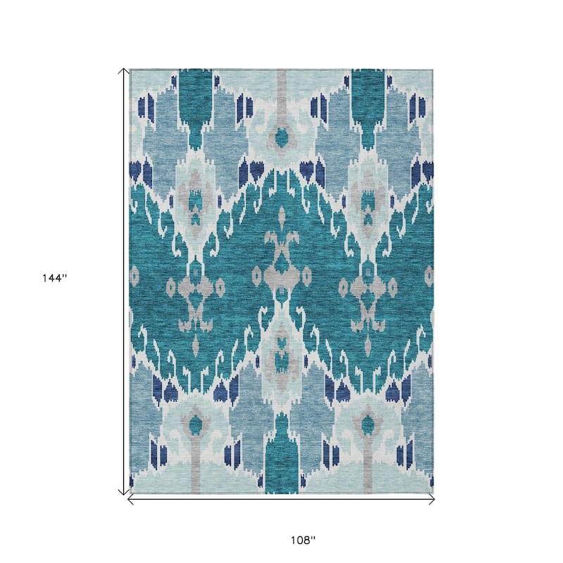HomeRoots Ikat Transitional Rectangle Outdoor Rug