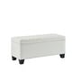 preview thumbnail 1 of 0, Pleather Bench With Storage (White)