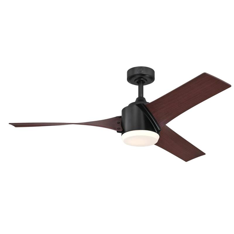 Westinghouse Lighting Evan 52" Matte Black Indoor LED Ceiling Fan with Remote Control