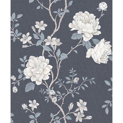 Galerie Wallcoverings Vintage Roses Magnolia Vine Non-Woven Matte Wallpaper Roll