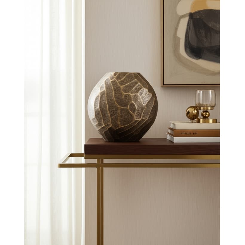 Aluminum Vase Glam Sculptural Geometric Sleek Aesthetic Stylish