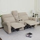 preview thumbnail 33 of 118, MCombo 64.6" Wall Hugger Power Loveseat Fabric Recliner Sofa with USB Ports Loveseat with Console - Beige