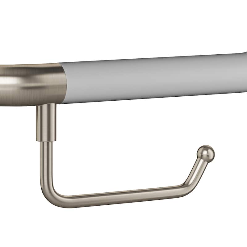 ErgoAngleBar Ergonomic Soft Grip 32mm Diameter ADA Compliant 500 lb Weight Capacity Brushed Stainless Steel